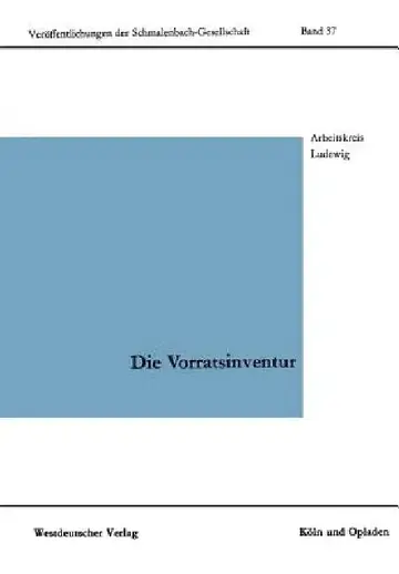 Cover of Die Vorratsinventur