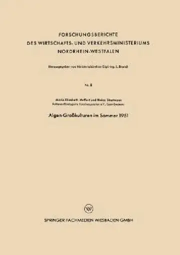 Cover of Algen-Großkulturen Im Sommer 1951