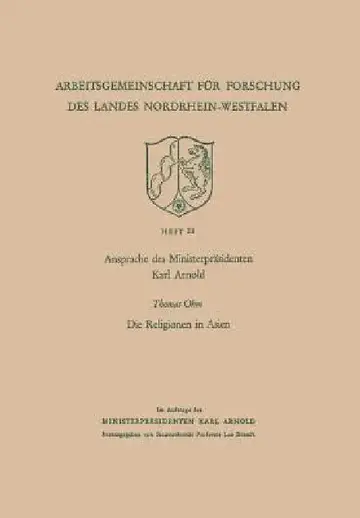 Cover of Ansprache Des Ministerpräsidenten Karl Arnold. Die Religionen in Asien