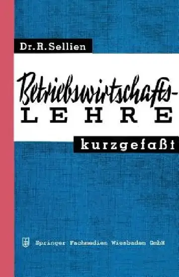 Cover of Betriebswirtschaftslehre Kurzgefaßt