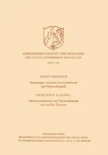 Cover of Beziehungen Zwischen Netzwerktheorie Und Thermodynamik / Informationstheorie Und Thermodynamik Irreversibler Prozesse