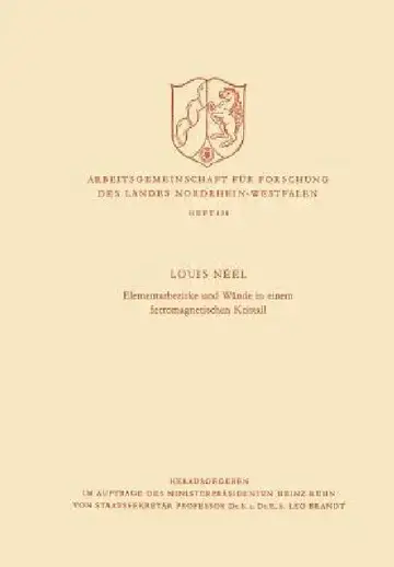 Cover of Elementarbezirke Und Wände in Einem Ferromagnetischen Kristall