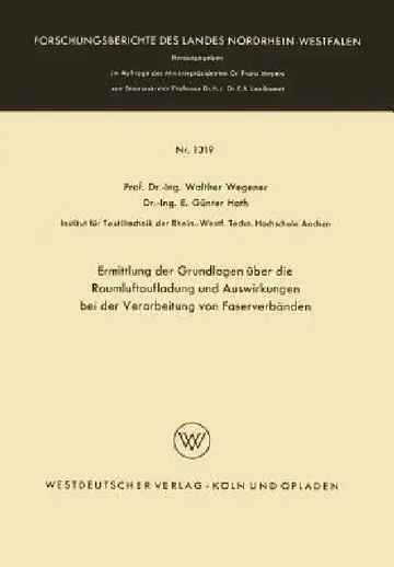 Cover of Ermittlung Der Grundlagen Über Die Raumluftaufladung Und Auswirkungen Bei Der Verarbeitung Von Faserverbänden