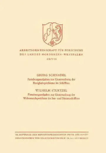 Cover of Forschungsaufgaben Zur Untersuchung Der Festigkeitsprobleme Im Schiffbau. Forschungsaufgaben Zur Untersuchung Der Widerstandsprobleme Im See- Und Binn