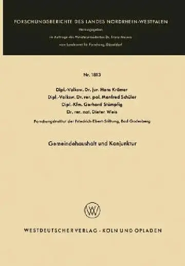 Cover of Gemeindehaushalt Und Konjunktur