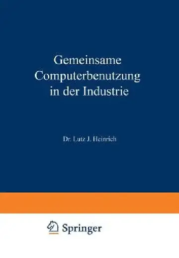 Cover of Gemeinsame Computerbenutzung in Der Industrie