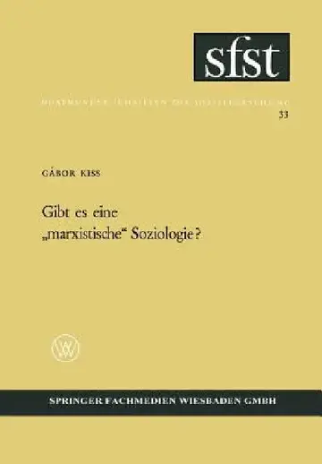 Cover of Gibt Es Eine "Marxistische" Soziologie?