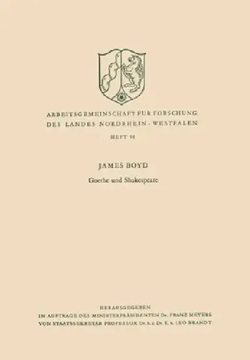 Cover of Goethe und Shakespeare