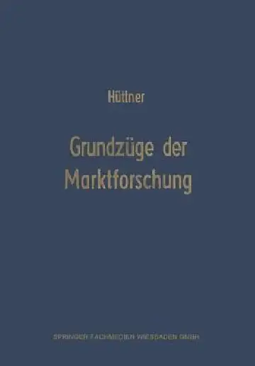 Cover of Grundzüge Der Marktforschung