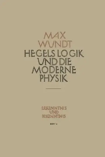 Cover of Hegels Logik und die Moderne Physik