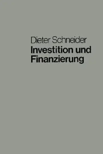Cover of Investition Und Finanzierung