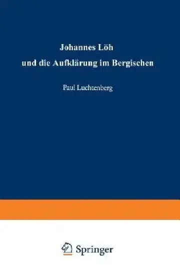 Cover of Johannes Löh Und Die Aufklärung Im Bergischen