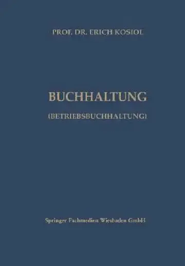 Cover of Kalkulatorische Buchhaltung (Betriebsbuchhaltung)