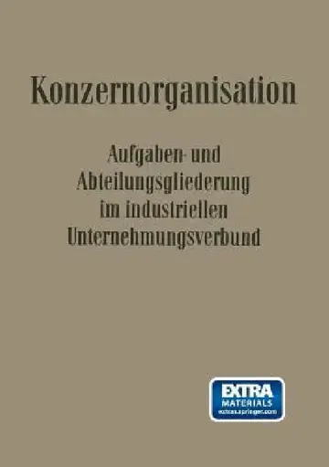 Cover of Konzern-Organisation