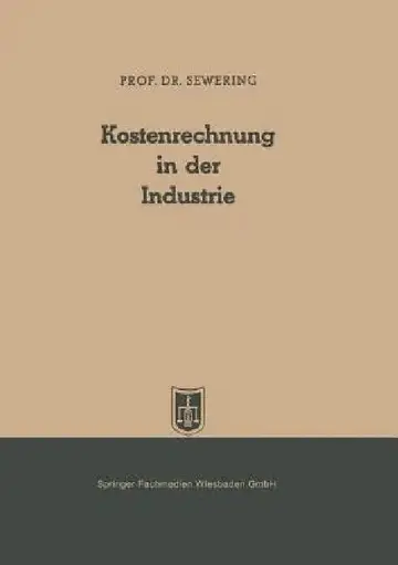 Cover of Kostenrechnung in Der Industrie