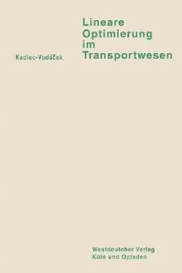 Cover of Lineare Optimierung Im Transportwesen