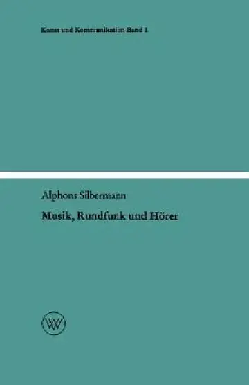 Cover of Musik, Rundfunk Und Hörer