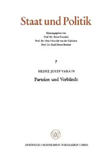 Cover of Parteien Und Verbände