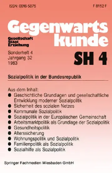 Cover of Sozialpolitik in der Bundesrepublik
