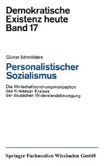 Cover of Personalistischer Sozialismus