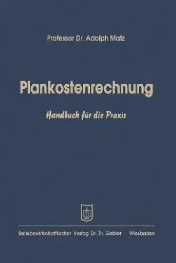 Cover of Plankostenrechnung
