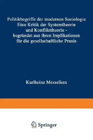 Cover of Politikbegriffe Der Modernen Soziologie