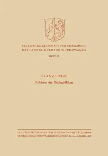 Cover of Probleme Der Gebirgsbildung