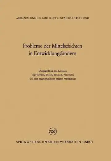 Cover of Probleme Der Mittelschichten in Entwicklungsländern