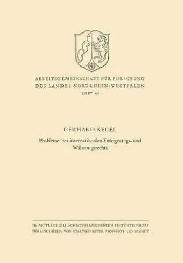 Cover of Probleme Des Internationalen Enteignungs- Und Währungsrechts