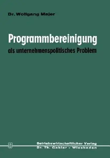 Cover of Programmbereinigung ALS Unternehmenspolitisches Problem