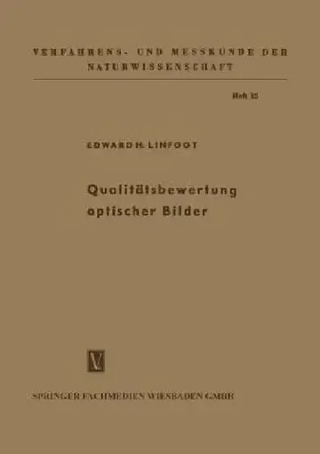 Cover of Qualitätsbewertung Optischer Bilder