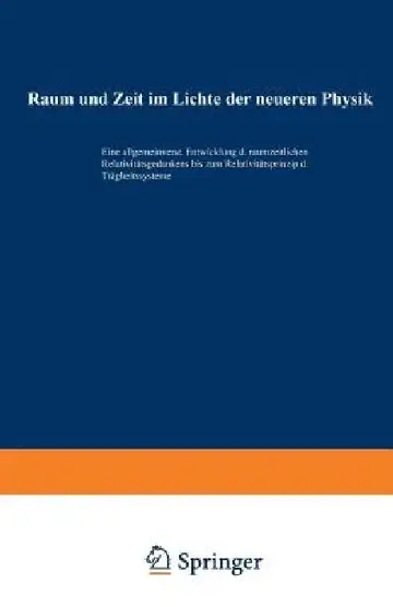 Cover of Raum Und Zeit Im Lichte Der Neueren Physik