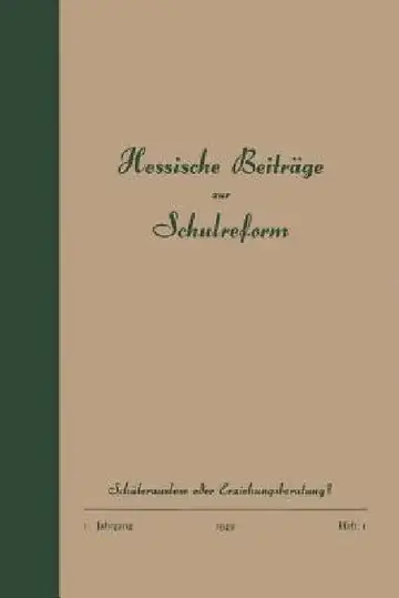 Cover of Schülerauslese Oder Erziehungsberatung?