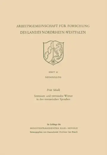 Cover of Somnium Und Verwandte Wörter in Den Romanischen Sprachen