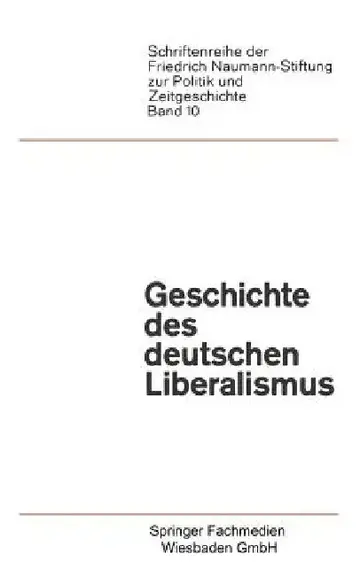 Cover of Geschichte Des Deutschen Liberalismus