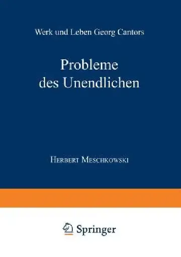 Cover of Probleme Des Unendlichen