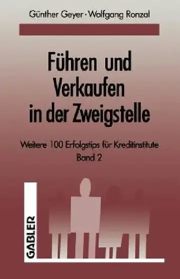 Cover of Führen Und Verkaufen in Der Zweigstelle