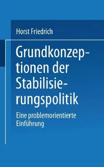 Cover of Grundkonzeptionen Der Stabilisierungspolitik