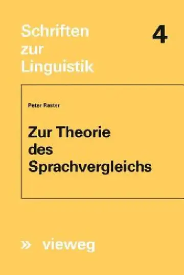 Cover of Zur Theorie Des Sprachvergleichs