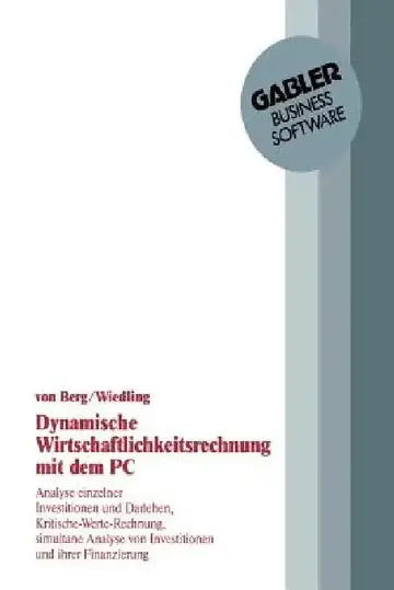 Cover of Dynamische Wirtschaftlichkeitsrechnung Mit Dem PC