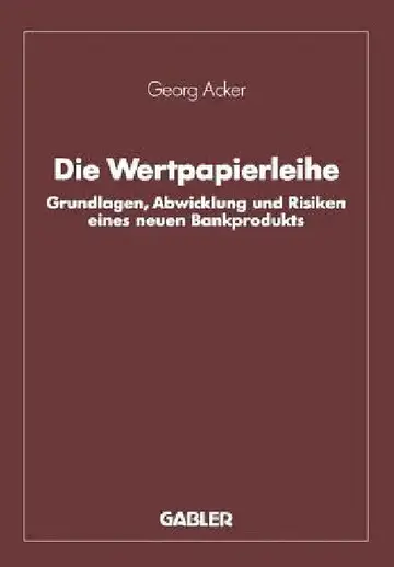 Cover of Die Wertpapierleihe