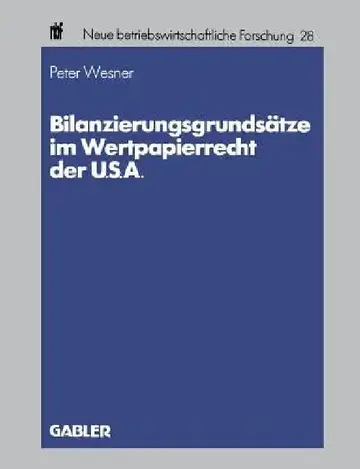 Cover of Bilanzierungsgrundsätze Im Wertpapierrecht Der U.S.A.