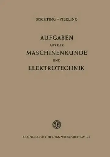Cover of Aufgaben Aus Der Maschinenkunde Und Elektrotechnik