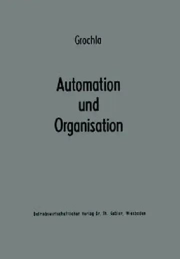 Cover of Automation Und Organisation