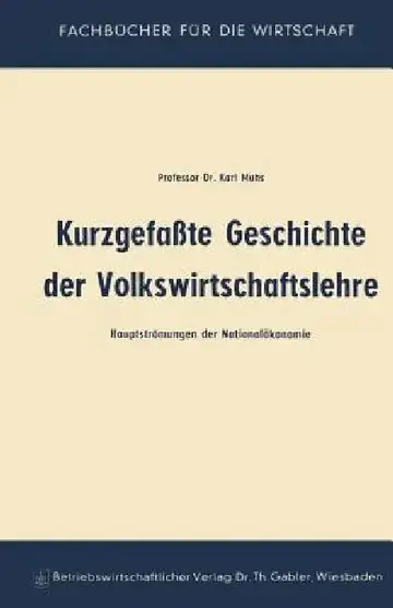 Cover of Kurzgefaßte Geschichte Der Volkswirtschaftslehre