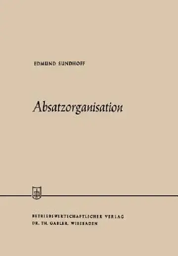 Cover of Absatzorganisation