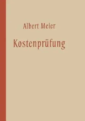Cover of Kostenprüfung