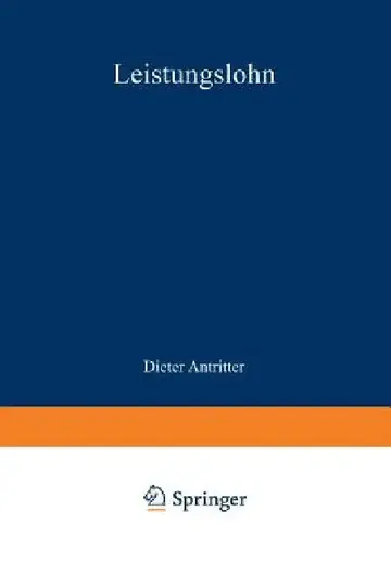 Cover of Leistungslohn