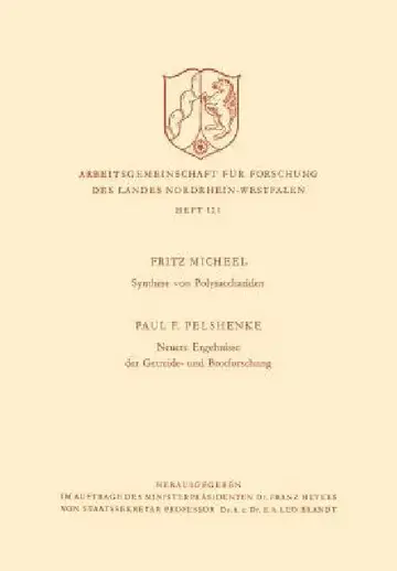 Cover of Synthese Von Polysacchariden. Neuere Ergebnisse Der Getreide- Und Brotforschung