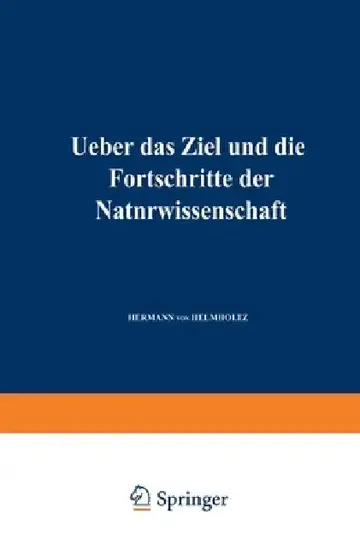 Cover of Ueber das Ziel und die Fortschritte der Naturwissenschaft